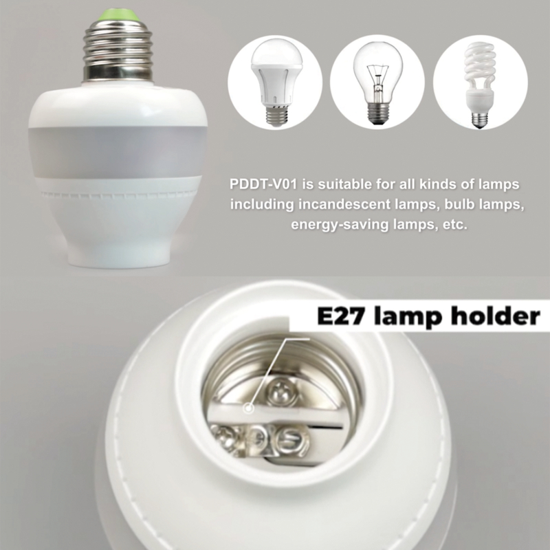 Cảm biến vi sóng PDLux PDDT V01 5,8 GHz Giá đỡ đèn E27